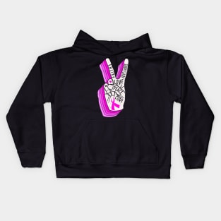 Faith Hope Love Peace Breast Cancer Awareness Gift Kids Hoodie